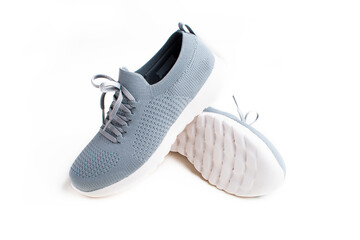 Women's sports sneakers in fabric with a light sole.
