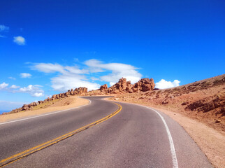 Switchback in Pikes Peak, Colorado, United States