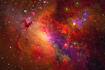 Space galaxies and stars in the night sky