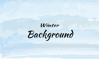 Naklejka na ściany i meble Blue winter background. Snowy weather. Design elements for poster, book cover, brochure, magazine, flyer, booklet. Vector illustration.