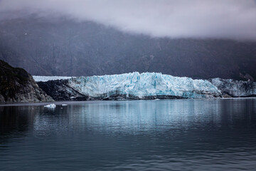 Typical misty day at Margerie Glacier in Alaska