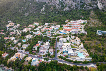 Fototapeta na wymiar Mparmpati resort village, Corfu, Greece.