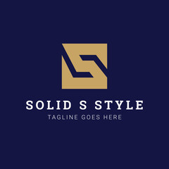 S Letter Logo. S Solid Letter Logo.