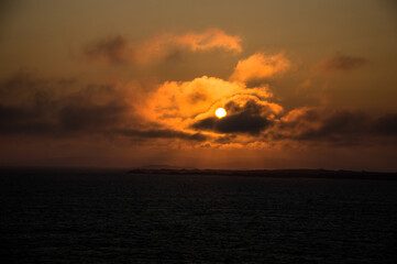 Sonnenaufgang Meer Norwegen