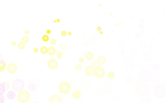 Light Pink, Yellow vector background with spots. © smaria2015