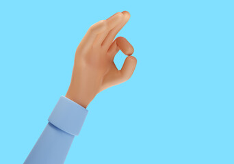 Fototapeta premium 3d render of a hand showing ok sign