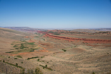 Fototapeta premium A high desert landscape, Lander, Wyoming, USA