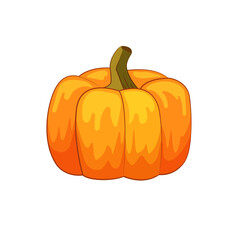 Pumpkin. Vector cartoon illustration isolated on white background.