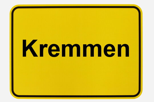 Illustration eines Stadteingangsschildes der Stadt Kremmen
