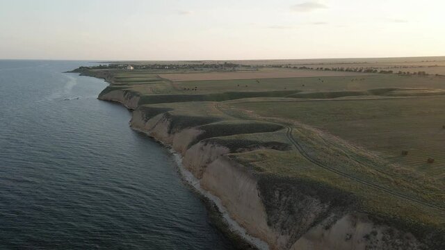Cape Tarkhankut To Crimea By Drone Sunset