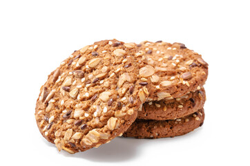 oatmeal cookies sprinkled with cereal grains