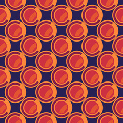 Repeated circles seamless pattern. Polka dot ornament. Modern stile geometric background. Geo motif surface. Ethnic print. Bold trendy design contemporary wallpaper. Vector art work.