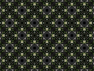 Abstract Geometric Floral Tile Background Wallpaper