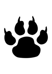 Paw icon. (Paw vector silhouette) 