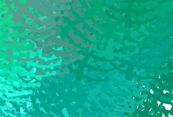 Light Green vector pattern with random forms.