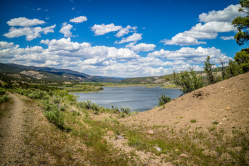 Fototapeta na wymiar A beautiful lake park in Cortez, Colorado