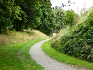 Fototapeta na wymiar Idyllic empty path to nowhere, countryside, England