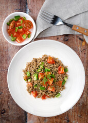 Healthy vegan salad with quinoa