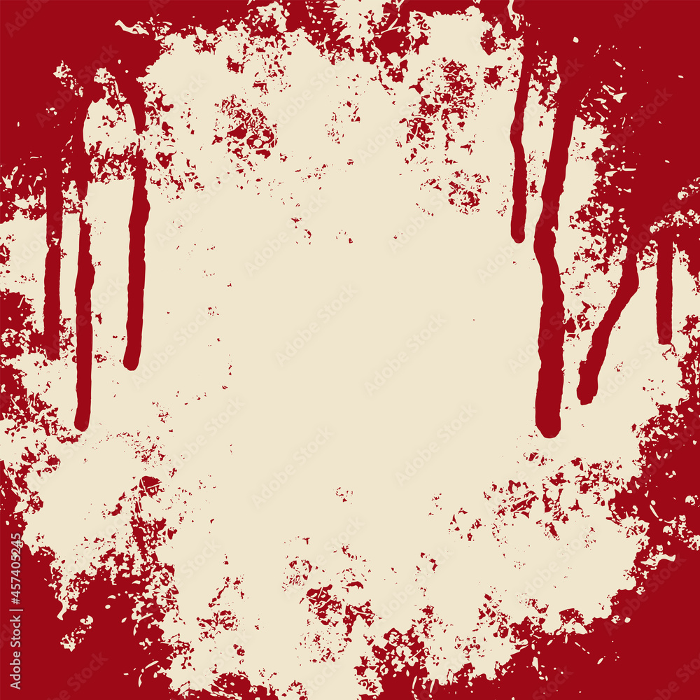Aufkleber abstract banner with red spots and drips on an old paper backdrop. creative vector background in the