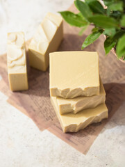Organic natural handmade bay laurel soap. Aleppo Soaps. Spa organic soap.