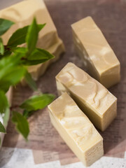 Organic natural handmade bay laurel soap. Aleppo Soaps. Spa organic soap.