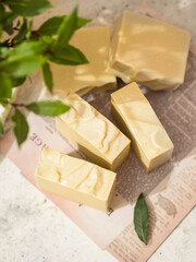 Organic natural handmade bay laurel soap. Aleppo Soaps. Spa organic soap.