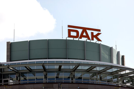 hamburg, hamburg, germany - 14 09 2021: sign on the central of the german dak gesundheit insurance in hamburg