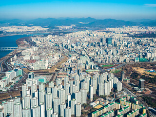 Obraz na płótnie Canvas Beautiful architecture building in Seoul City