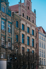 Fototapeta na wymiar buildings and architectural elements historical part of Gdansk P
