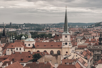 Fototapeta na wymiar View of historical Prague cityscape. Czech Republic