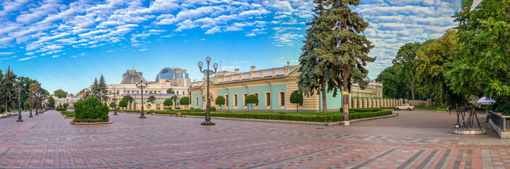 Fototapeta na wymiar Constitution Square in Kyiv, Ukraine