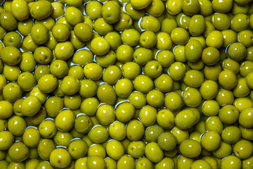 Awesome green olives in water
