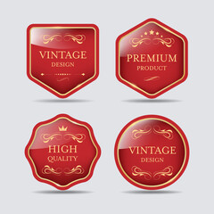 Premium quality label banner, vintage luxury badge design.
