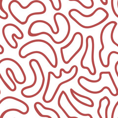 Vector drawing seamless pattern. Line hand drawn monochrome background. Ornament for fabric, wallpaper, packaging.