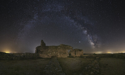 Archaeological Park Recópolis under milky way