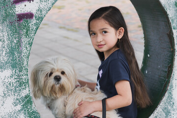 Girl walking in the park.