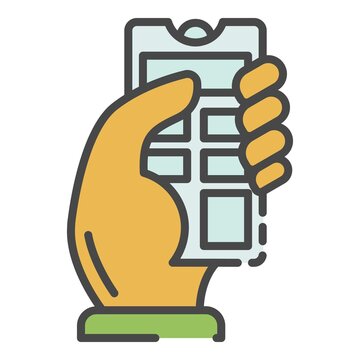 recommend clip art: Wireless control icon. Outline wireless control vector icon color flat isolated on white