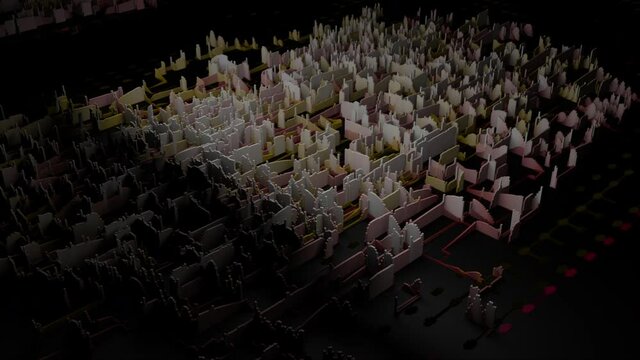 Generative Art 1018: Abstract video background (Loop).