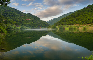 Fototapeta premium river in the morning light