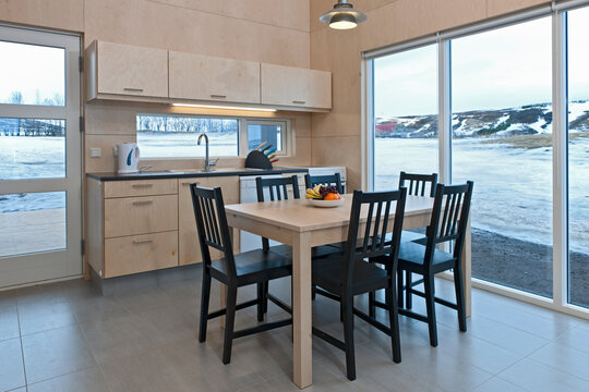 kitchen inside of Icelandic holiday home