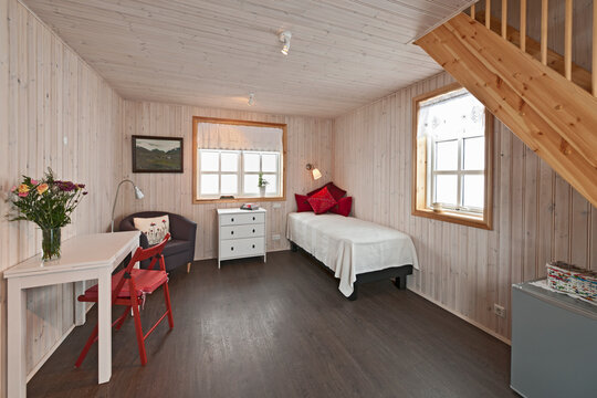 interior of classic holiday cottage in Iceland