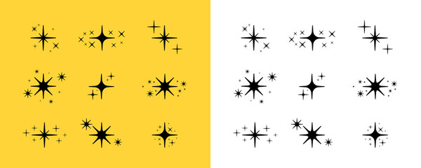 Pattern with stars, meteoroids comets or asteroids