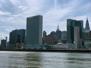 United Nations offices on the east river in Manhattan