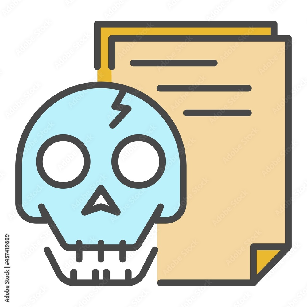 Poster hack document icon. outline hack document vector icon color flat isolated on white