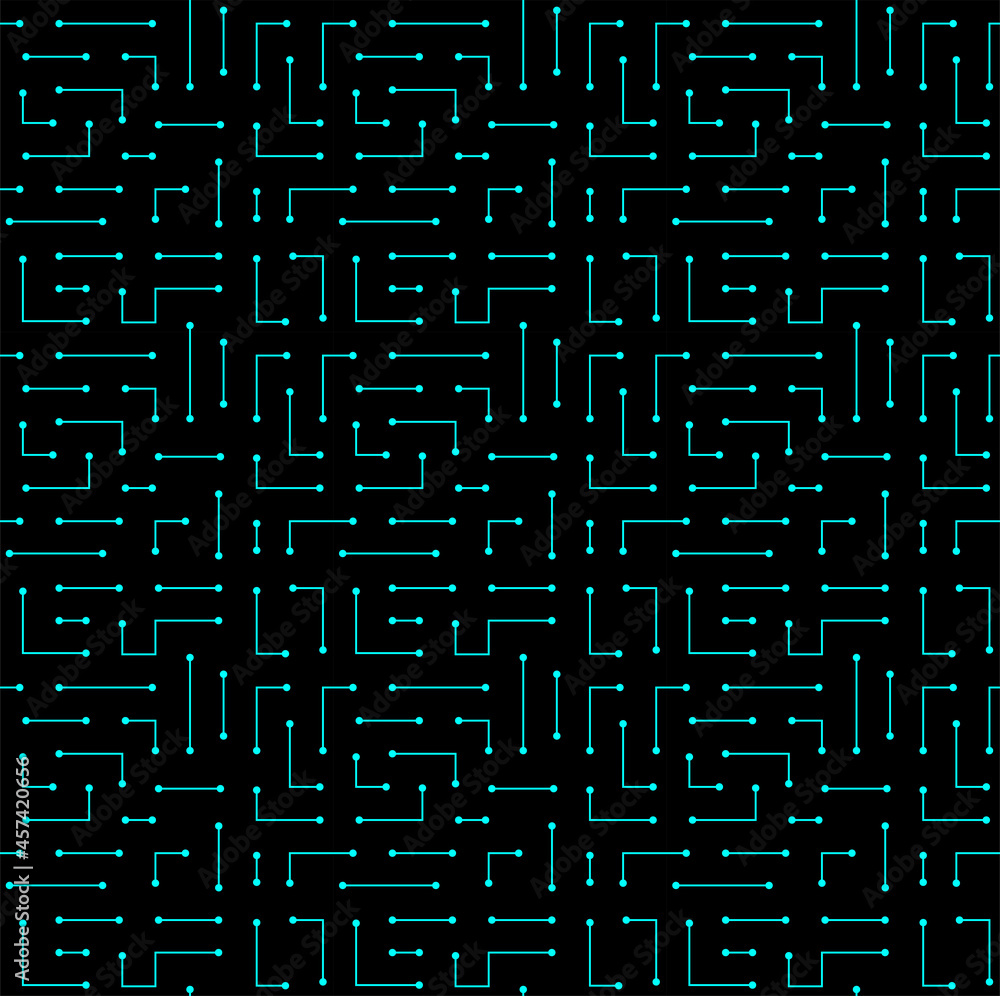 Aufkleber high tech seamless vector texture. circuit board pattern in modern technology colors