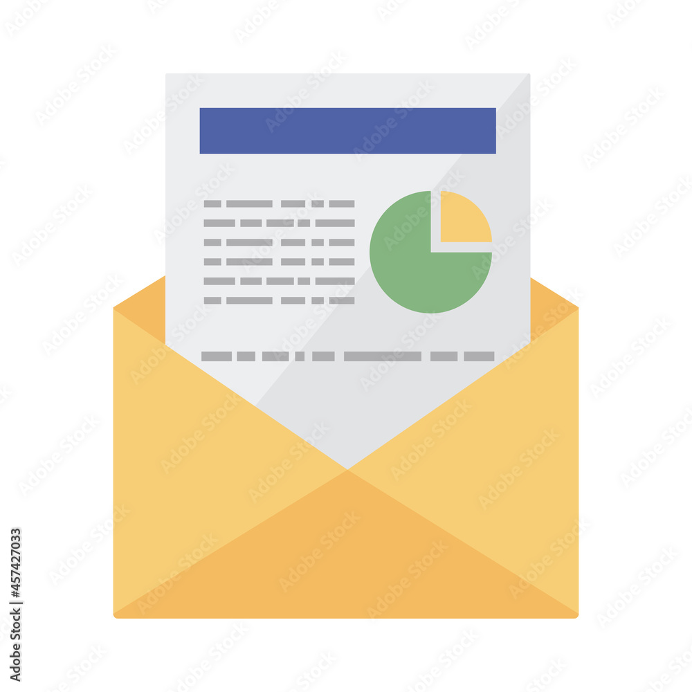 Poster pie chart on document