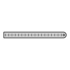 School ruler icon. Outline school ruler vector icon color flat isolated on white
