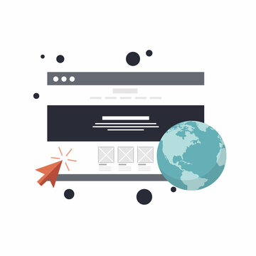 Online identity management concept landing page &mdash; Vector
