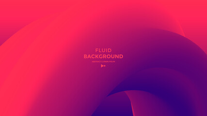 Red and blue fluid wave. Duotone geometric compositions with gradient 3d flow shape. Innovation modern background design for cover, landing page. - obrazy, fototapety, plakaty
