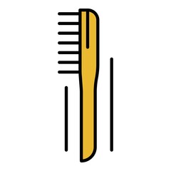 Welder brush icon. Outline welder brush vector icon color flat isolated on white